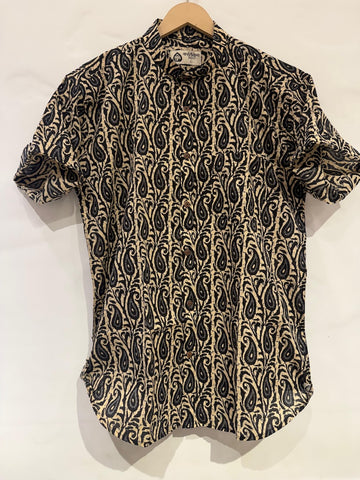 Kalamkari Print Half Sleeve Cotton Shirt for Men - Artist Edit