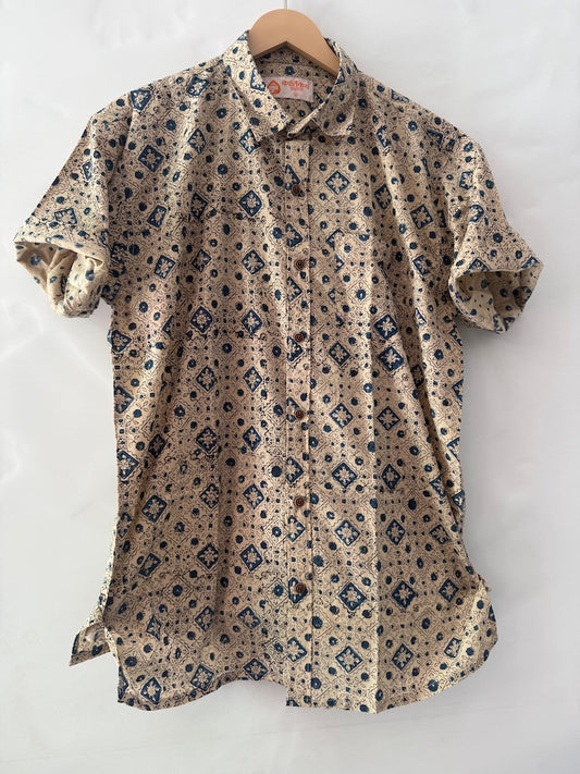 Kalamkari Print Cotton Shirts For Men