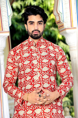 Printed Cotton Kurta for Men