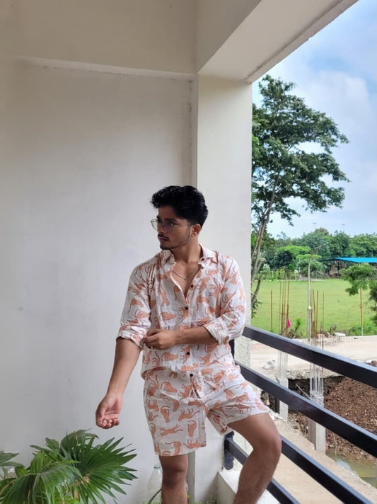 Jungle Breezy Half Co ord Sets for Mens