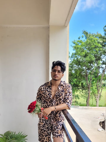Jungle Print Cotton Co ord Sets Mens