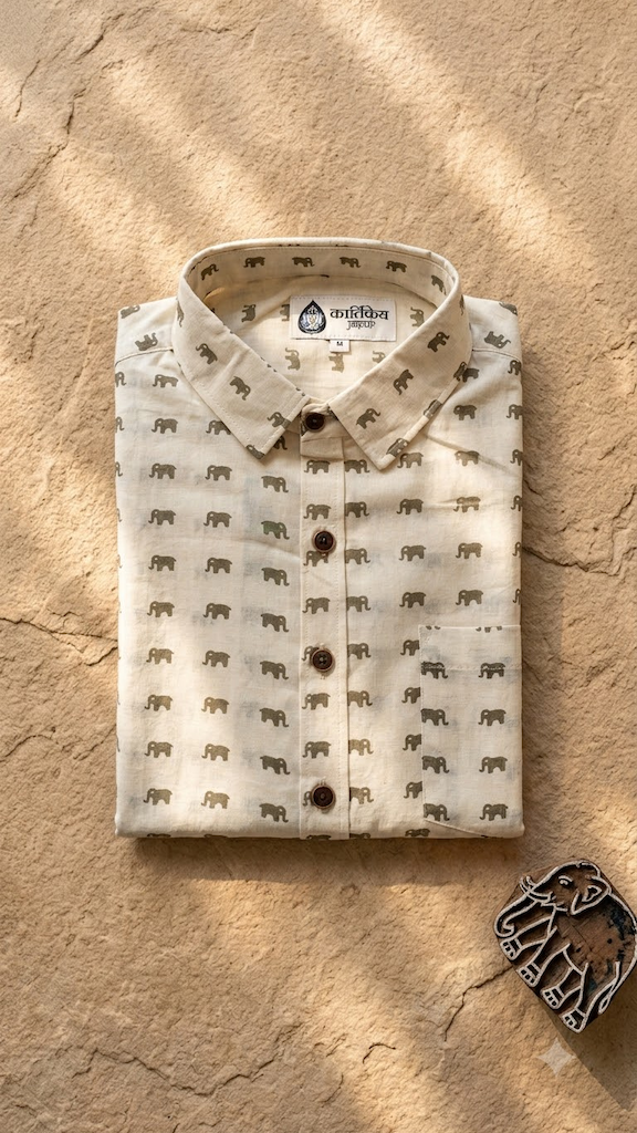 Kartikeya Jaipur Ganesha Festive Puja Shirt - Limited Edition