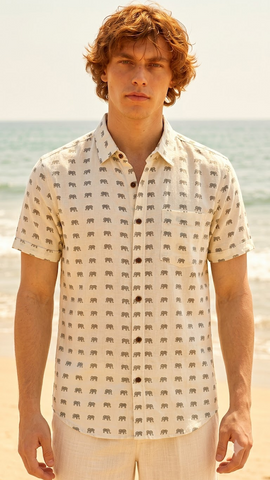 Kartikeya Jaipur Ganesha Festive Puja Shirt - Limited Edition