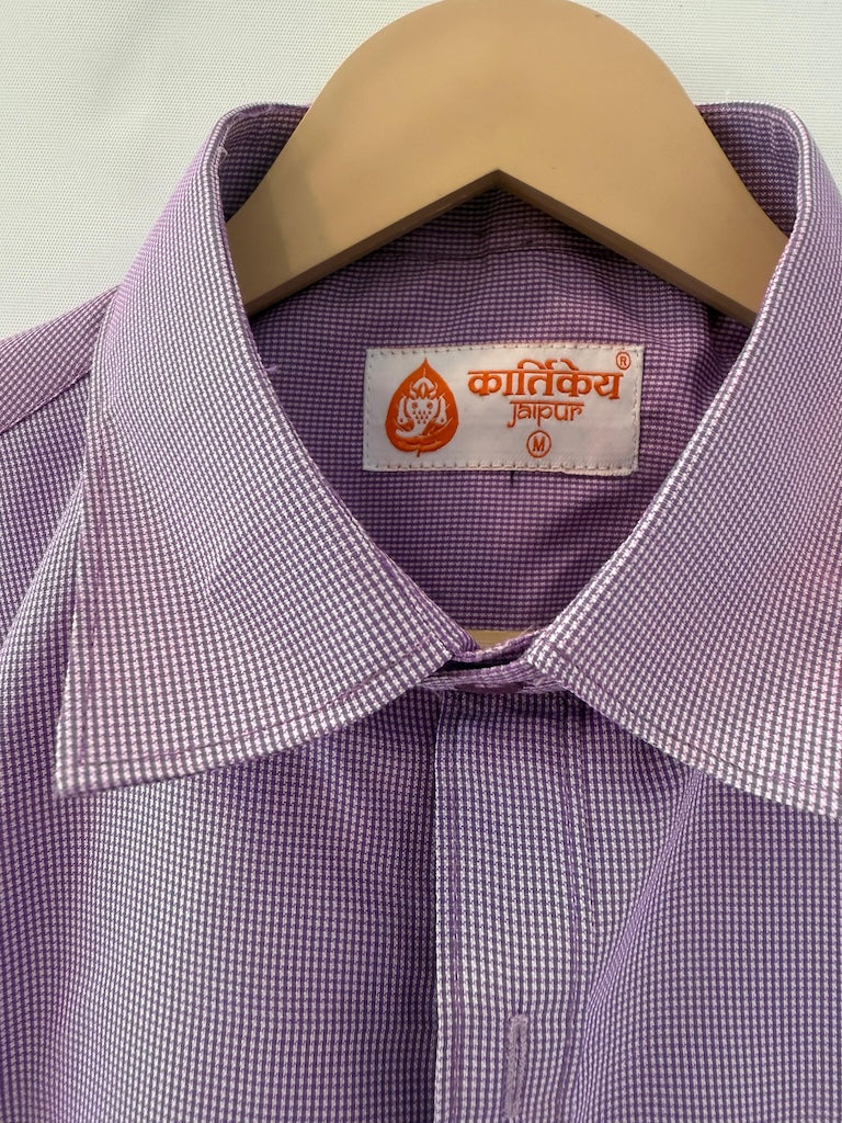 Mens Mini Checks Every Day Wear Premium Cotton Shirt