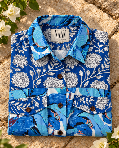 Niva Floral Vintage Womens Cotton Shirt by NAAN by Ratikha Venugopal