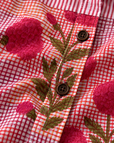 Niva Floral Vintage Womens Cotton Shirt by NAAN by Ratikha Venugopal