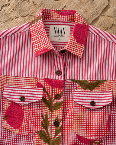 Niva Floral Vintage Womens Cotton Shirt by NAAN by Ratikha Venugopal