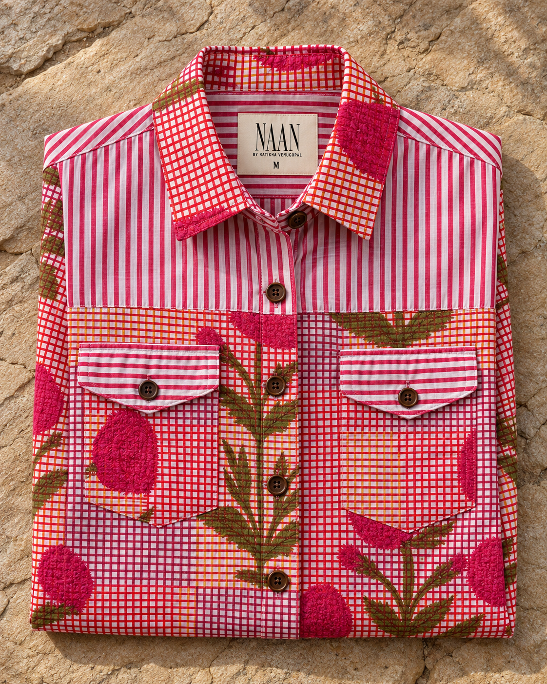 Niva Floral Vintage Womens Cotton Shirt by NAAN by Ratikha Venugopal