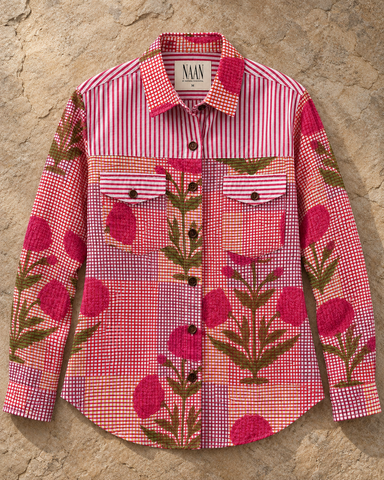 Niva Floral Vintage Womens Cotton Shirt by NAAN by Ratikha Venugopal