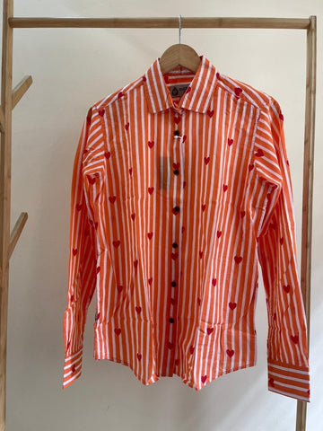 Women Conversational Striped Cotton Causal Shirt