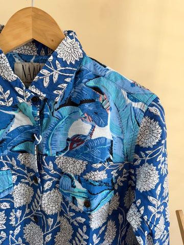 Niva Floral Vintage Womens Cotton Shirt by NAAN by Ratikha Venugopal ( Pre book - dispatch by 10th July )