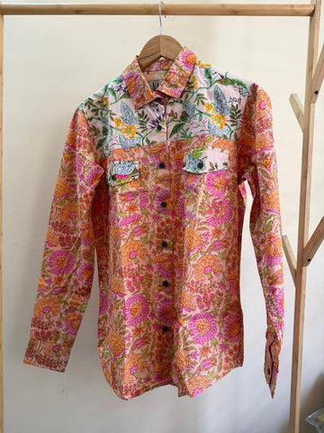 Niva Floral Vintage Womens Cotton Shirt by NAAN by Ratikha Venugopal ( Pre book - dispatch by 10th July )