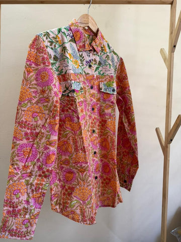Niva Floral Vintage Womens Cotton Shirt by NAAN by Ratikha Venugopal ( Pre book - dispatch by 10th July )