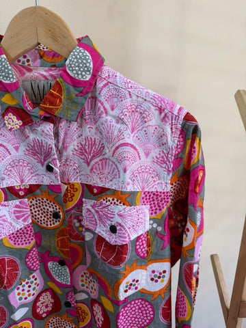 Niva Floral Vintage Womens Cotton Shirt by NAAN by Ratikha Venugopal ( Pre book - dispatch by 10th July )