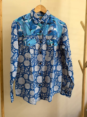 Niva Floral Vintage Womens Cotton Shirt by NAAN by Ratikha Venugopal ( Pre book - dispatch by 10th July )