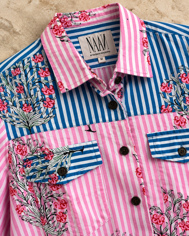 Niva Floral Vintage Womens Cotton Shirt by NAAN by Ratikha Venugopal