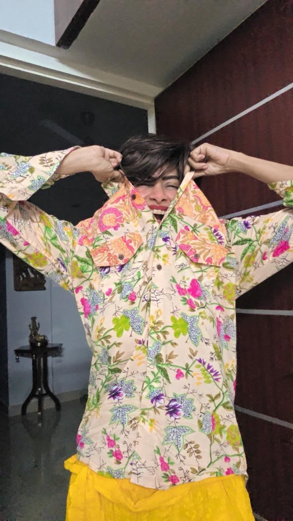Niva Floral Vintage Womens Cotton Shirt by NAAN by Ratikha Venugopal