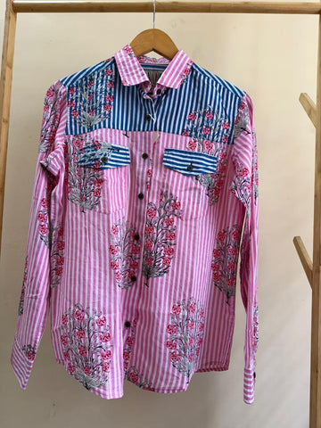 Niva Floral Vintage Womens Cotton Shirt by NAAN by Ratikha Venugopal ( Pre book - dispatch by 10th July )