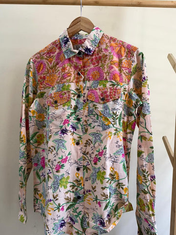 Niva Floral Vintage Womens Cotton Shirt by NAAN by Ratikha Venugopal ( Pre book - dispatch by 10th July )