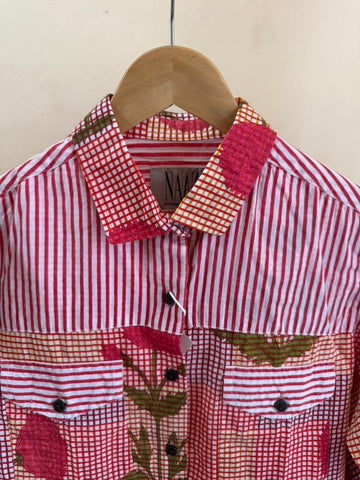 Niva Floral Vintage Womens Cotton Shirt by NAAN by Ratikha Venugopal ( Pre book - dispatch by 10th July )