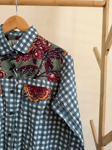 Niva Floral Vintage Womens Cotton Shirt by NAAN by Ratikha Venugopal ( Pre book - dispatch by 10th July )