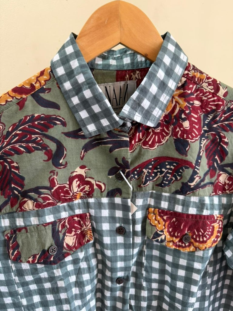 Niva Floral Vintage Womens Cotton Shirt by NAAN by Ratikha Venugopal ( Pre book - dispatch by 10th July )