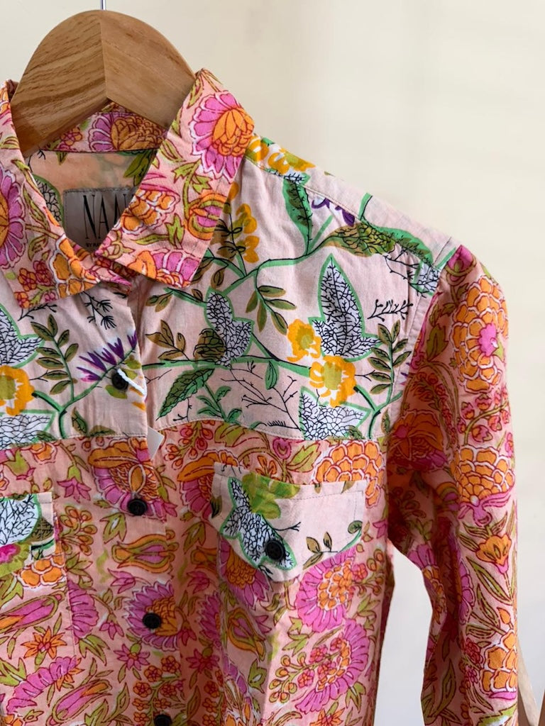 Niva Floral Vintage Womens Cotton Shirt by NAAN by Ratikha Venugopal ( Pre book - dispatch by 10th July )