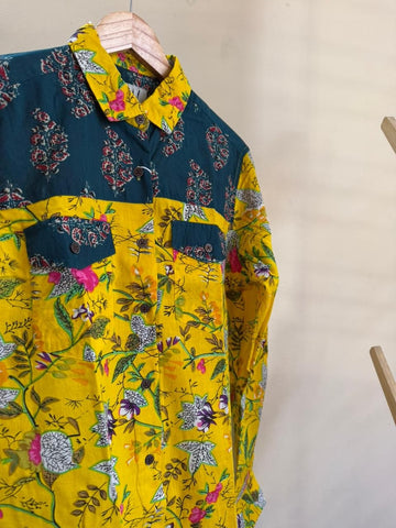 Niva Floral Vintage Womens Cotton Shirt by NAAN by Ratikha Venugopal ( Pre book - dispatch by 10th July )