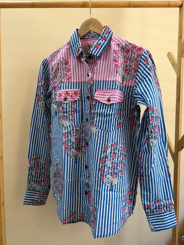 Niva Floral Vintage Womens Cotton Shirt by NAAN by Ratikha Venugopal ( Pre book - dispatch by 10th July )