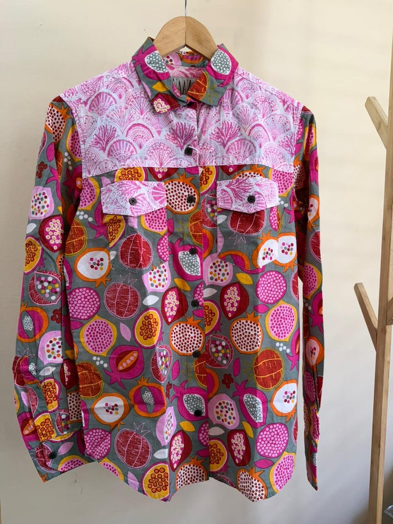 Niva Floral Vintage Womens Cotton Shirt by NAAN by Ratikha Venugopal ( Pre book - dispatch by 10th July )