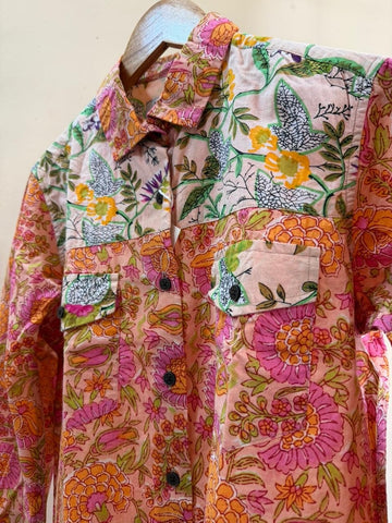 Niva Floral Vintage Womens Cotton Shirt by NAAN by Ratikha Venugopal ( Pre book - dispatch by 10th July )