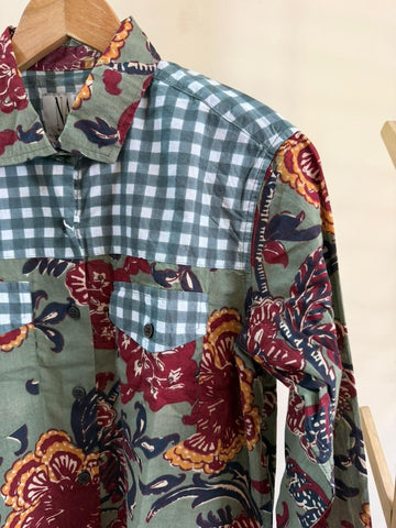 Niva Floral Vintage Womens Cotton Shirt by NAAN by Ratikha Venugopal ( Pre book - dispatch by 10th July )