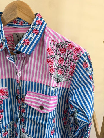 Niva Floral Vintage Womens Cotton Shirt by NAAN by Ratikha Venugopal ( Pre book - dispatch by 10th July )