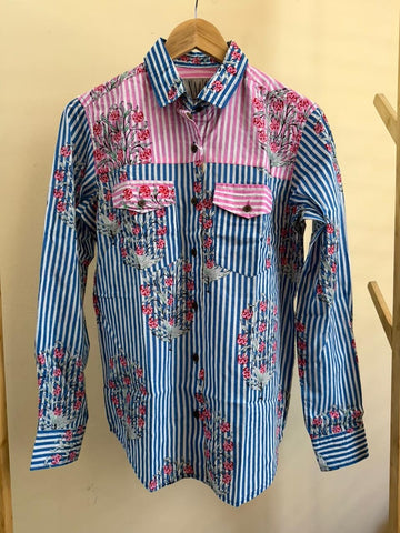 Niva Floral Vintage Womens Cotton Shirt by NAAN by Ratikha Venugopal ( Pre book - dispatch by 10th July )