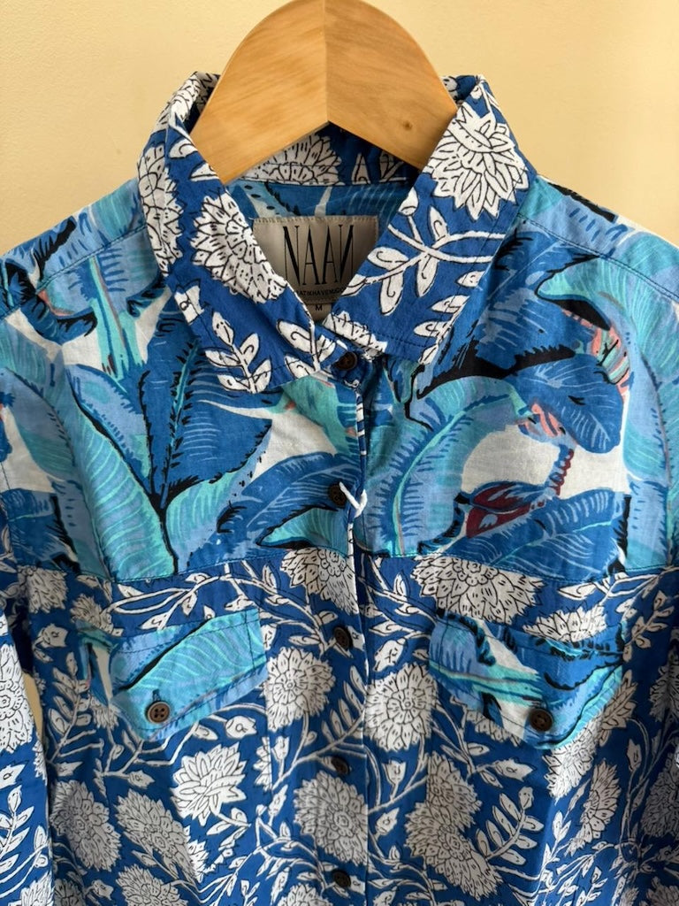 Niva Floral Vintage Womens Cotton Shirt by NAAN by Ratikha Venugopal ( Pre book - dispatch by 10th July )