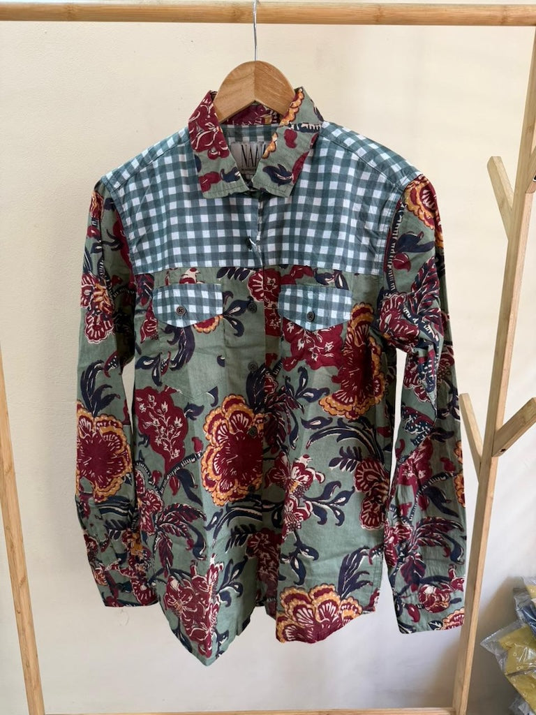 Niva Floral Vintage Womens Cotton Shirt by NAAN by Ratikha Venugopal ( Pre book - dispatch by 10th July )
