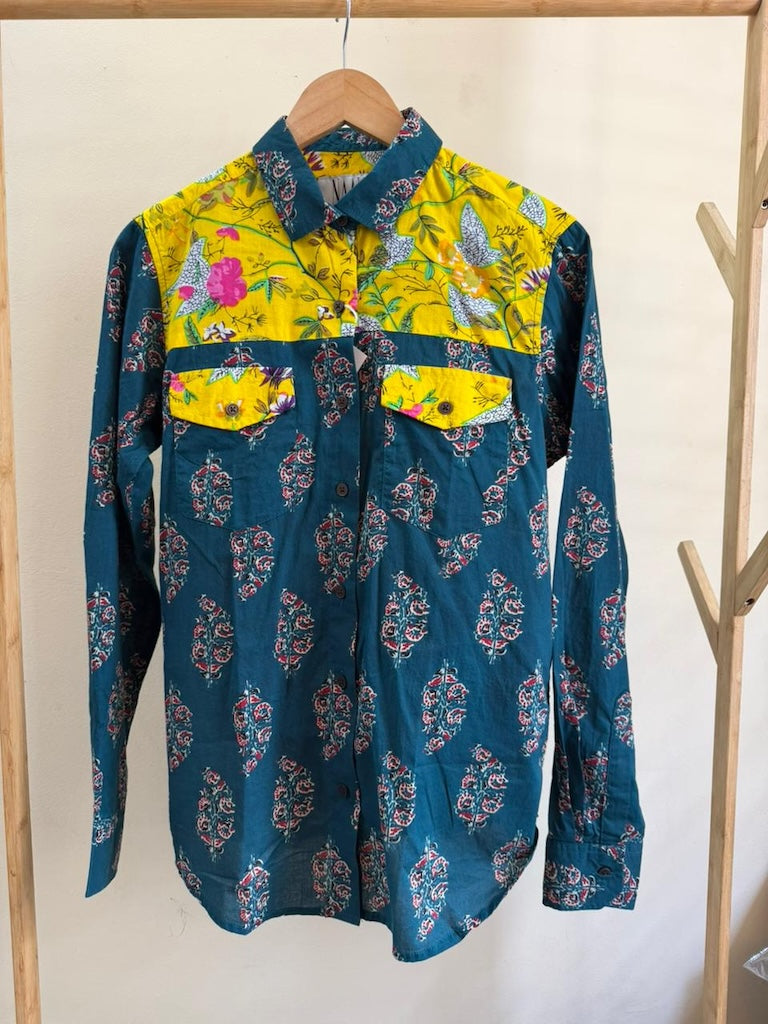 Niva Floral Vintage Womens Cotton Shirt by NAAN by Ratikha Venugopal ( Pre book - dispatch by 10th July )