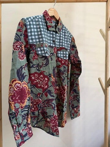 Niva Floral Vintage Womens Cotton Shirt by NAAN by Ratikha Venugopal ( Pre book - dispatch by 10th July )
