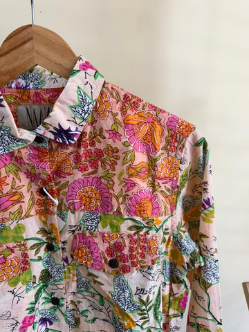 Niva Floral Vintage Womens Cotton Shirt by NAAN by Ratikha Venugopal ( Pre book - dispatch by 10th July )