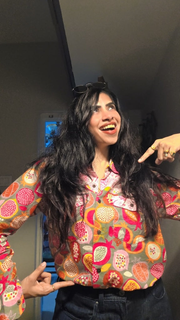 Niva Floral Vintage Womens Cotton Shirt by NAAN by Ratikha Venugopal