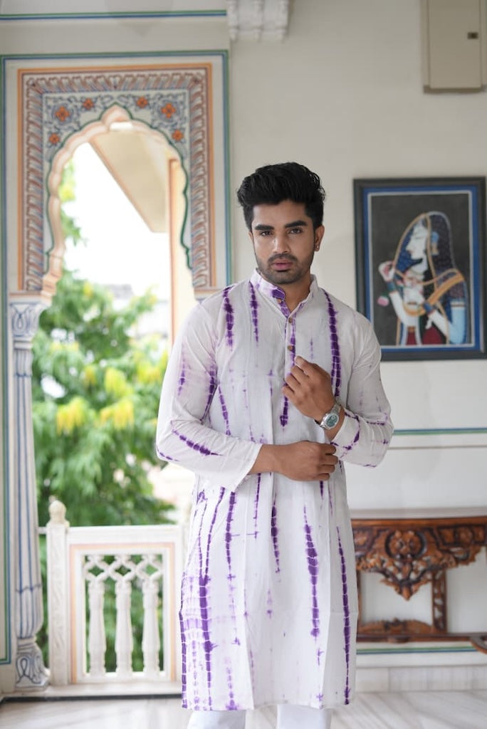 Mens Handblock Printed Kurta
