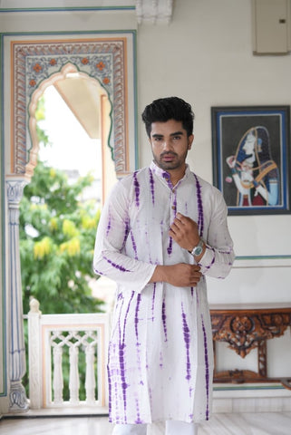 Mens Handblock Printed Kurta