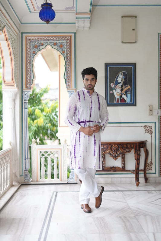 Mens Handblock Printed Kurta