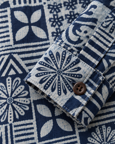 Organic Indigo Mens Shirt - By Kartikeya Jaipur