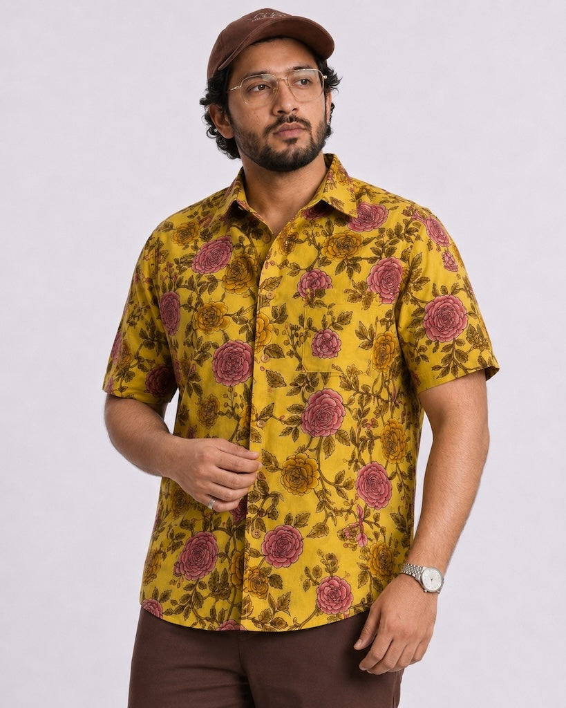 Tribal Print Classic Half Sleeve Plus Size Shirt for Men