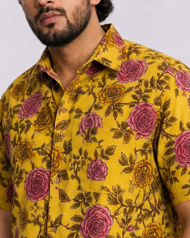 Tribal Print Classic Half Sleeve Plus Size Shirt for Men