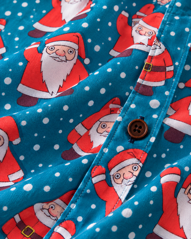 Christmas Print Half Sleeve Shirt for Men
