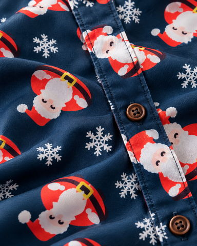 Christmas Print Half Sleeve Shirt for Men