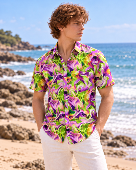 Cotton Blend Casual Shirt For Men