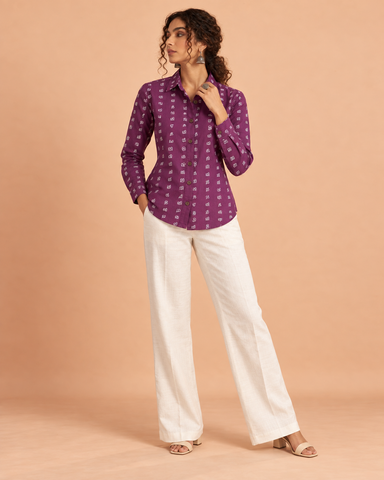 Tamil Alphabet Full Sleeves Classic Shirt for Women